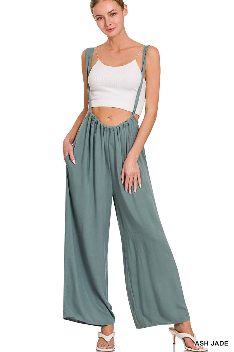 '._ Tie Back Suspender Jumpsuit w/ Pockets
