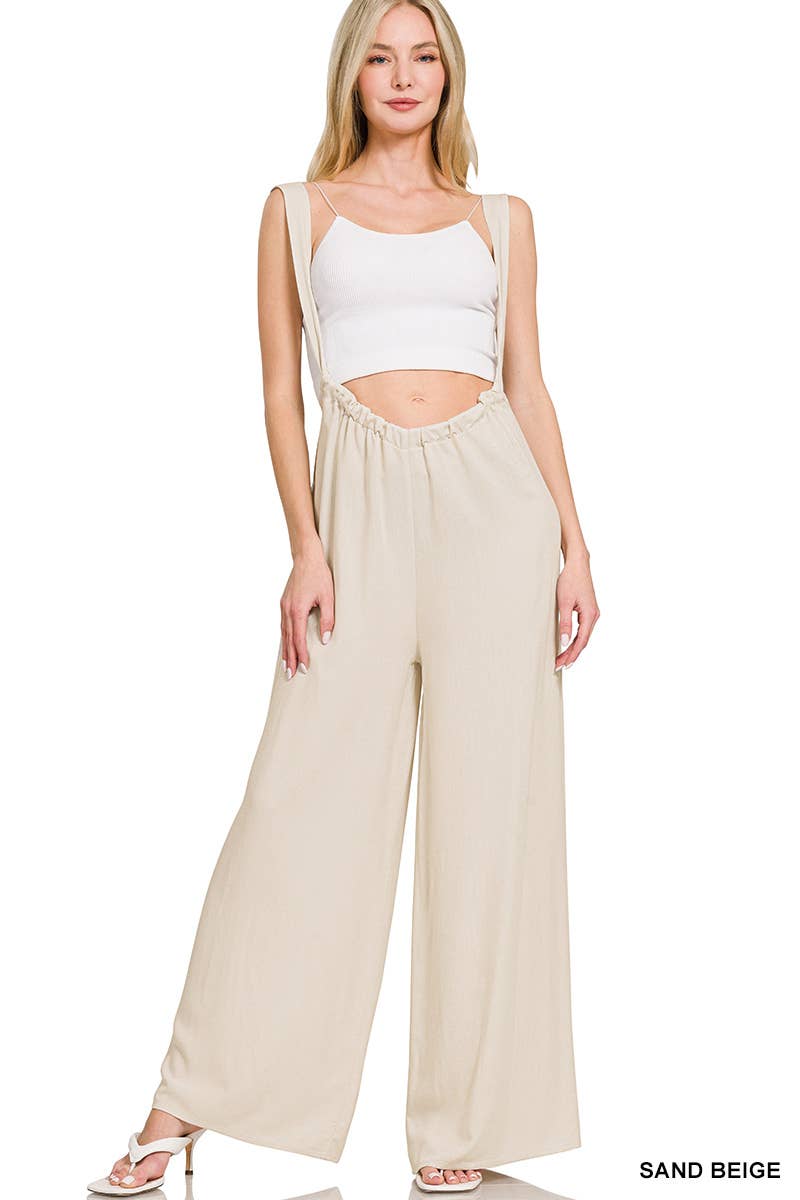 '._ Tie Back Suspender Jumpsuit w/ Pockets