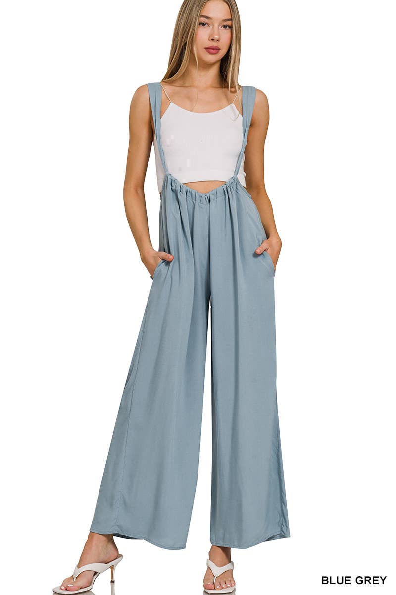 '._ Tie Back Suspender Jumpsuit w/ Pockets