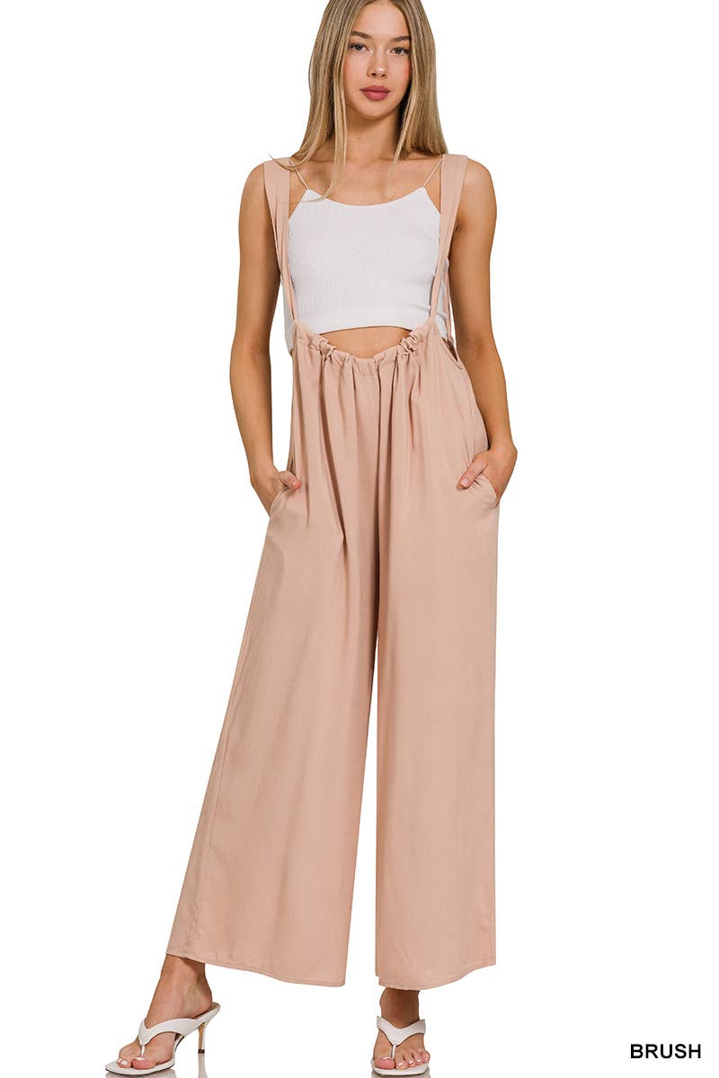 '._ Tie Back Suspender Jumpsuit w/ Pockets