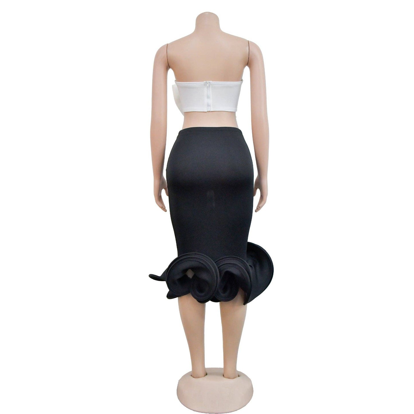 MB FASHION BOW CONTRAST BELL MERMAID DRESS SET MB6397 PRE-OR