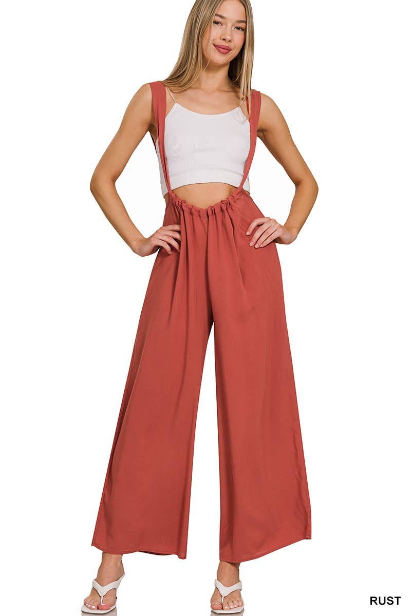 '._ Tie Back Suspender Jumpsuit w/ Pockets