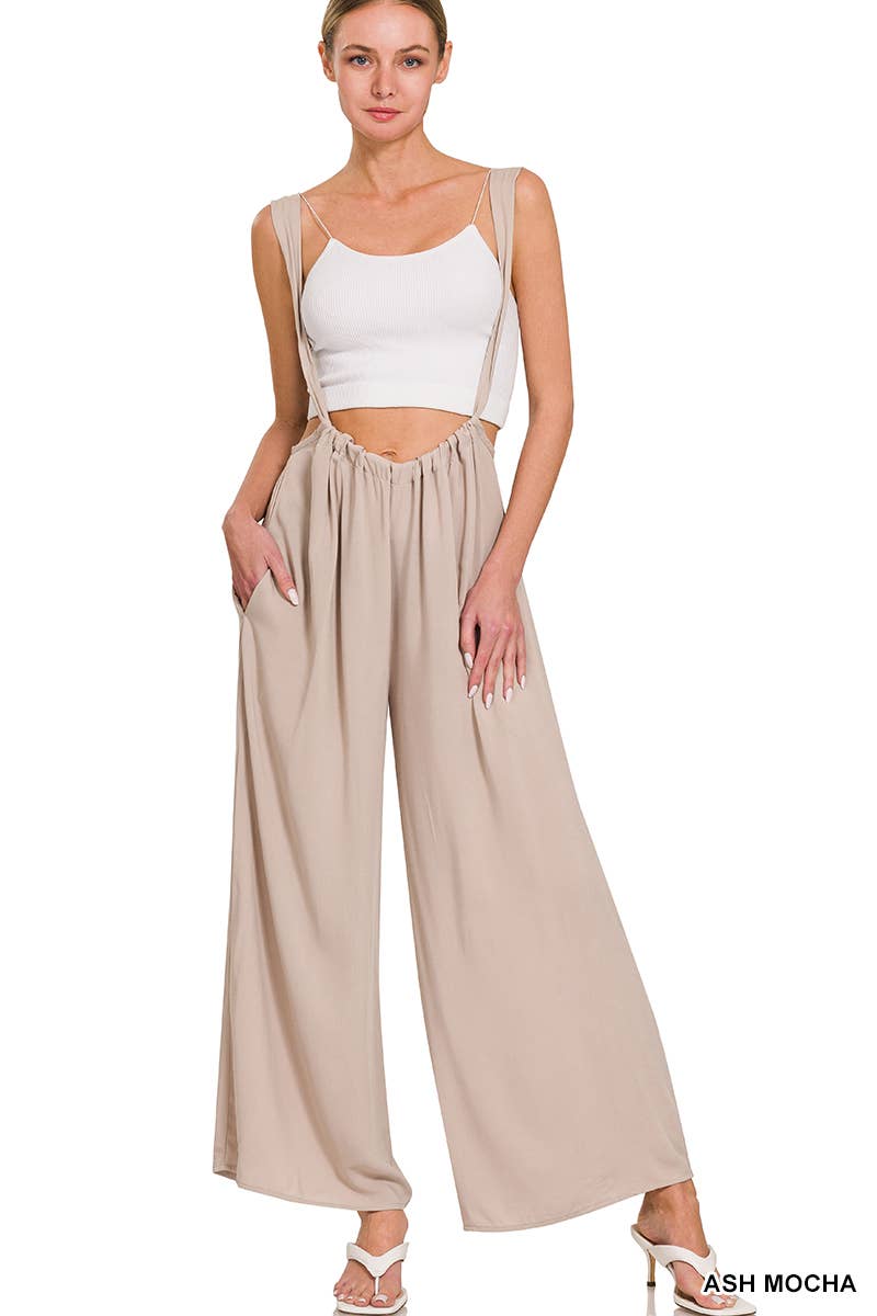 '._ Tie Back Suspender Jumpsuit w/ Pockets