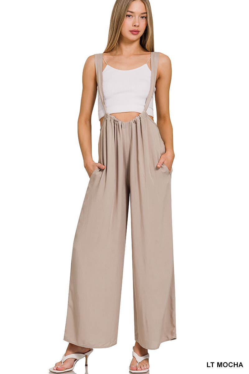 '._ Tie Back Suspender Jumpsuit w/ Pockets