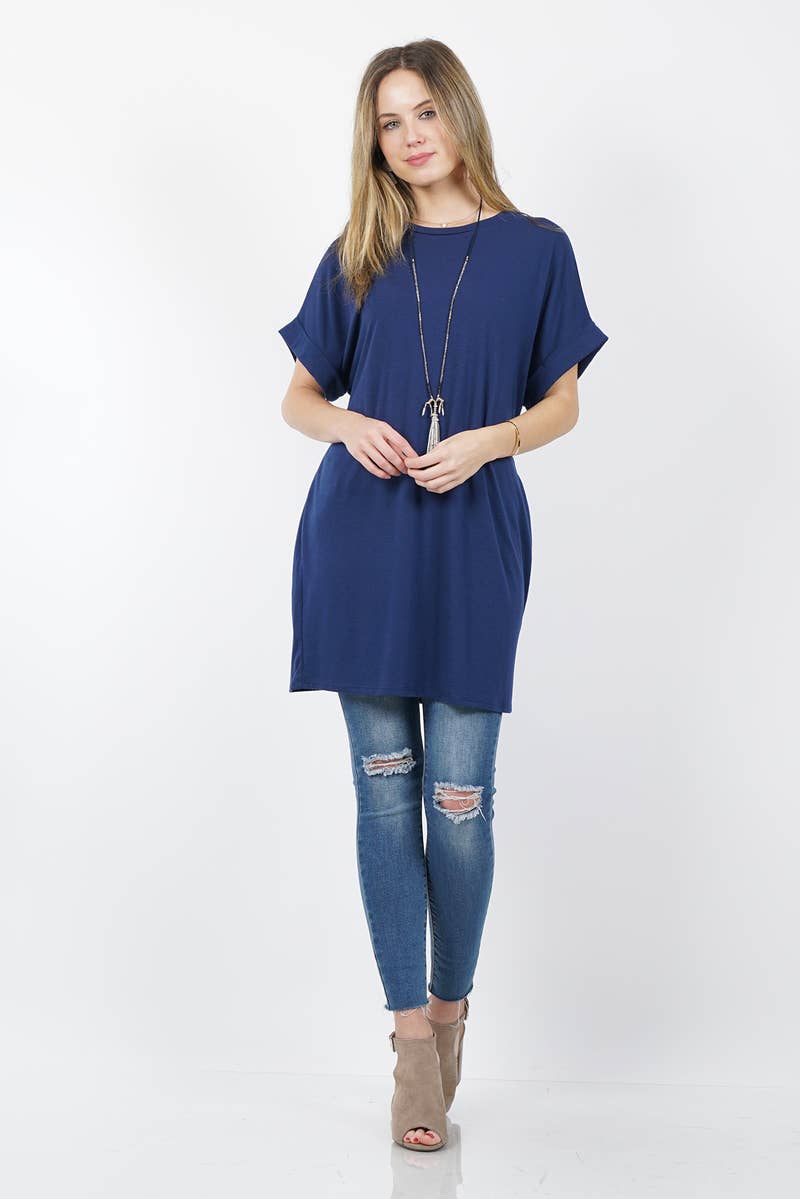 ..SI-10302 Reversible Waist Tie Tunic