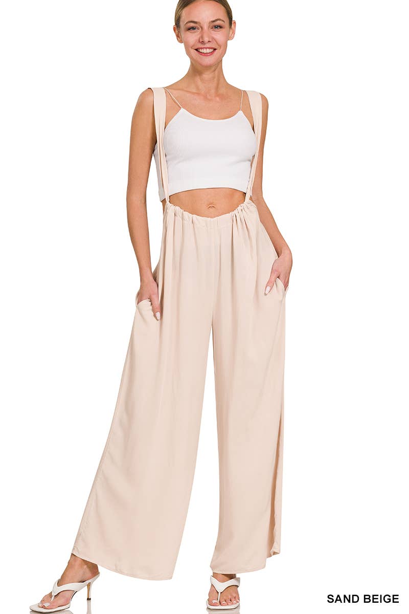 '._ Tie Back Suspender Jumpsuit w/ Pockets