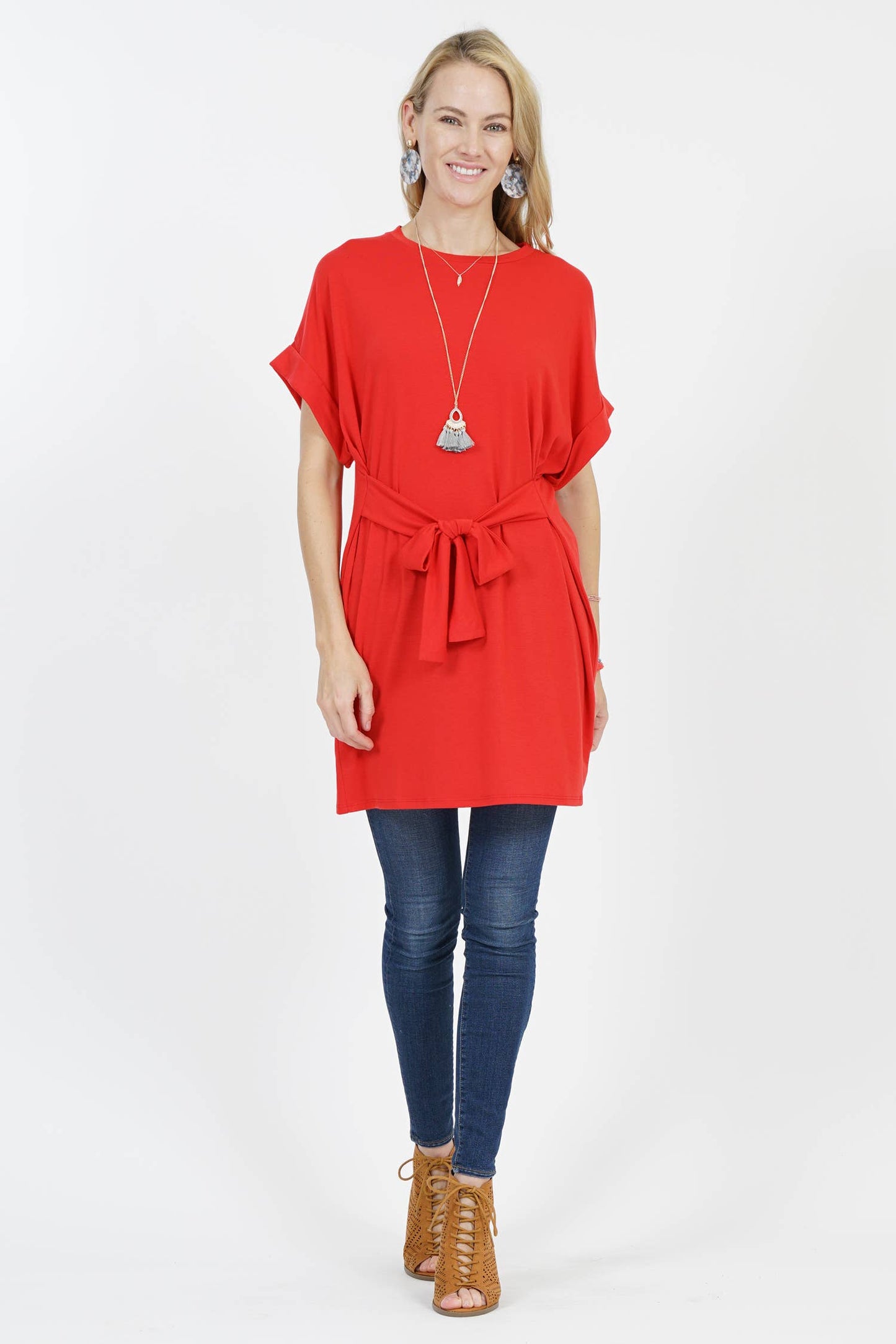 ..SI-10302 Reversible Waist Tie Tunic