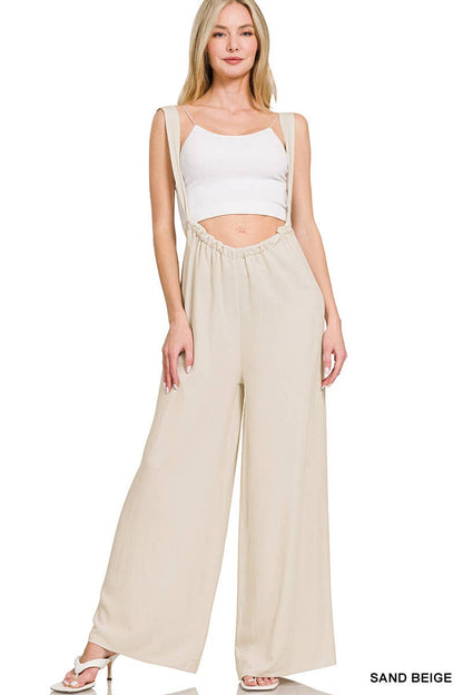 '._ Tie Back Suspender Jumpsuit w/ Pockets