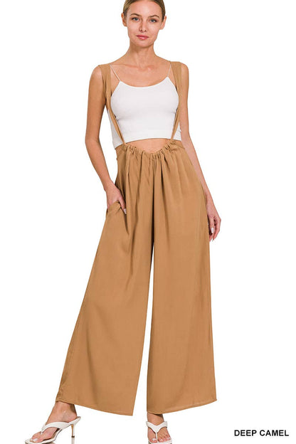 '._ Tie Back Suspender Jumpsuit w/ Pockets
