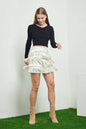 PLUS SIZE Western Faux Leather Fringe Mini Skirt