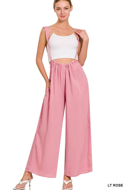 '._ Tie Back Suspender Jumpsuit w/ Pockets