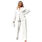 MB FASHION BLOUSE TOP LONG WIDE PANTS SET 6590LY