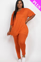 Plus Size Oversized T-shirt & Leggings Set