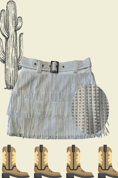 81028-Shorts-Western Fringed Cha cha Shorts Pants
