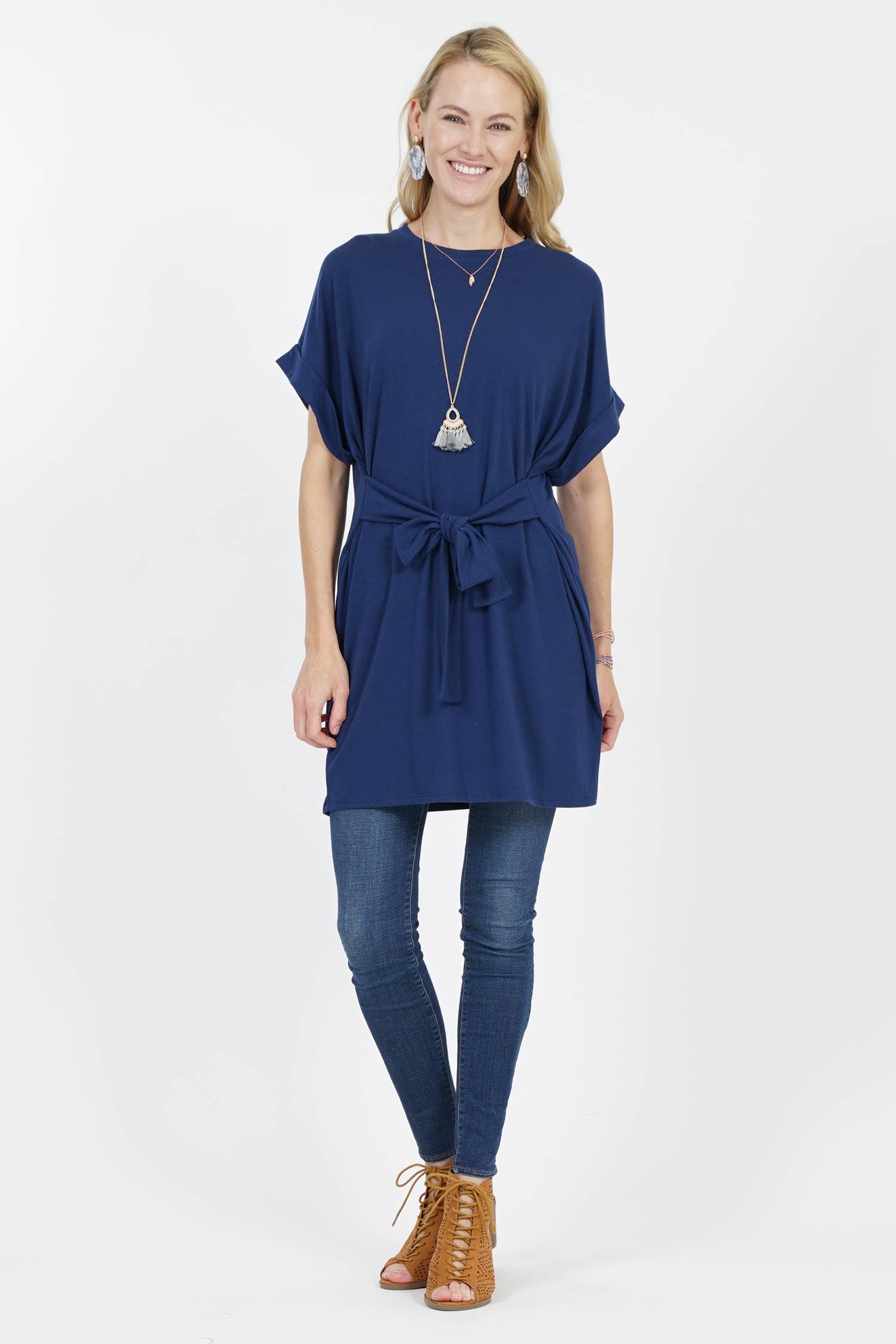 ..SI-10302 Reversible Waist Tie Tunic