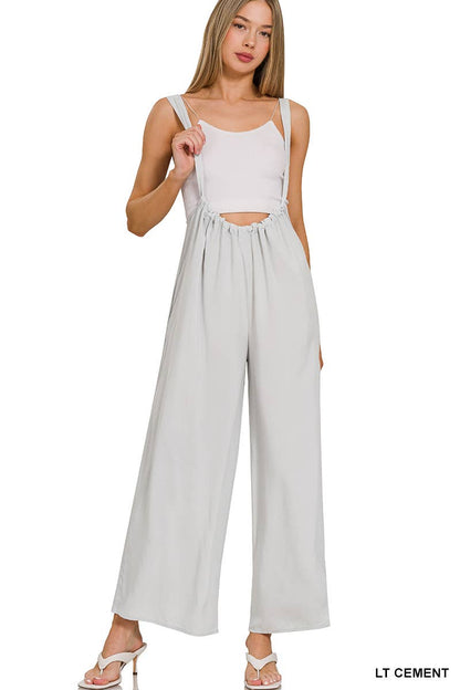 '._ Tie Back Suspender Jumpsuit w/ Pockets