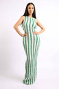 Popcorn Fabric Maxi Dress